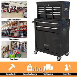 8 Drawer Tool Chest Storage Cabinet Tool Box with Wheels Storage Cabinet Rolling