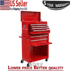 8 Drawers Rolling Tool Chest Rolling Tool Storage Cabinet With Wheels Stainless