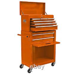 8 Drawers Tool Box Cart Tool Storage Cabinet Rolling Tool Chest with Wheels