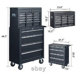 9-Drawer Rolling Tool Chest Large Tool Cabinet Organizer with Wheels / Drawers