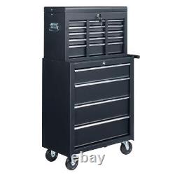 9-Drawer Rolling Tool Chest Large Tool Cabinet Organizer with Wheels / Drawers