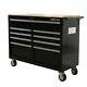 9 Drawer Rolling Workbench Tool Chest Tool Cabinet Wooden Work Surface Storage