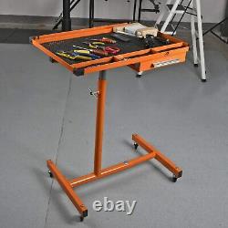 AAIN Heavy Duty Adjustable Work Table with Drawer, 200 lbs Capacity Rolling Tool