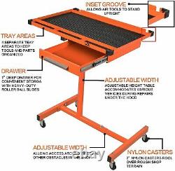 AAIN Heavy Duty Adjustable Work Table with Drawer, 200 lbs Capacity Rolling Tool