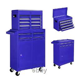 Aukfa Rolling Tool Box, 5-Drawer Steel Tool Chest & Cabinet for Workshop Garage