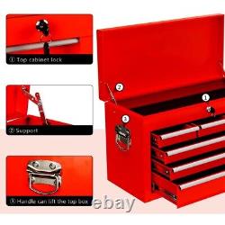 Aukfa Rolling Tool Box, 8-Drawer Steel Tool Chest & Cabinet for Workshop Garage