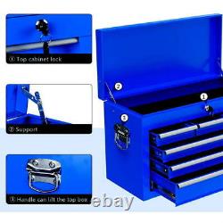 Aukfa Rolling Tool Box, 8-Drawer Tool Chest & Cabinet for Workshop Garage, Blue