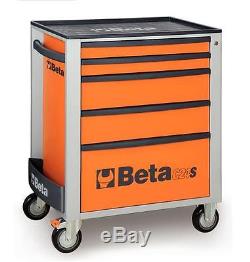Beta Tools C24S5/O Mobile Roller Cabinet Tool Box 5 Drawer Roll Cab Orange Rollc