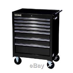 Black Ball Bearing Steel Tool Storage Drawer Cabinet Rolling Chest Box Organizer