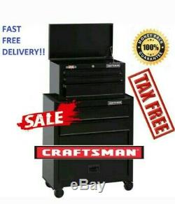 CRAFTSMAN 1000 Series 5-Drawer Rolling Steel Tool Chest and Cabinet Combo Black