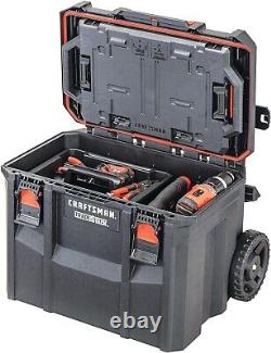 CRAFTSMAN TRADESTACK Tool Box with Wheels, Waterproof, Stackable System, Port