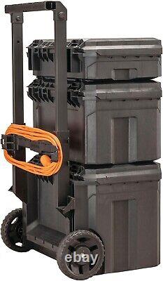 CRAFTSMAN TRADESTACK Tool Box with Wheels, Waterproof, Stackable System, Port