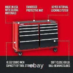CRAFTSMAN Tool Chest with Drawer Liner Roll/Tray Set 52 8 Drawer Red CMST82774RB