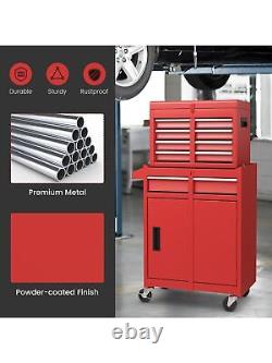 Costway 5-Drawer Rolling Tool Chest Cabinet Metal Storager Lockable with Wheels