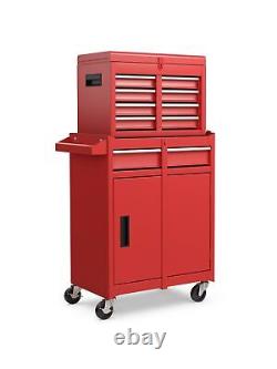 Costway 5-Drawer Rolling Tool Chest Cabinet Metal Storager Lockable with Wheels