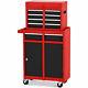 Costway Tool Organizer Large Capacity Tool Chest Cabinet 4-wheel Rolling Toolbox