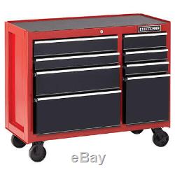 Craftsman 41 8-Drawer Heavy-Duty Rolling Cabinet Red/Black