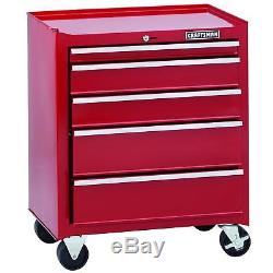 Craftsman Home Series 26 5-Drawer Rolling Cabinet Tool Box With Extra Storage