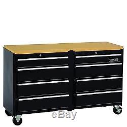 Craftsman Rolling Toolbox Cabinet 53 8 Drawer Mobile Workbench Black Tools NEW