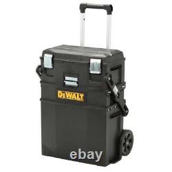 DEWALT Black Utility Rolling Portable Toolbox Cart Chest Tool-Storage-Box