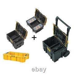 DEWALT Portable Tool Box Modular System Small/Large Box + Rolling Tool Box+Tray