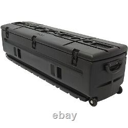 DU-HA 70103 Plastic Rolling Truck Bed SUV Trunk Gun Rack Tool Storage Box, Black