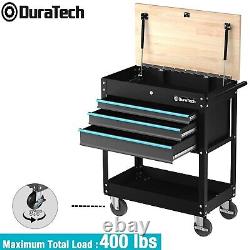 DURATECH 3-Drawer Rolling Tool Cart 30-1/2 Tool Chest Tool Box Case With wheels