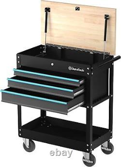 DURATECH 30-1/2''3-Drawer Rolling Tool Cart 400 lbs Load Capacity Alloy Steel