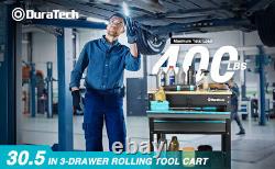 DURATECH 30-1/2 Heavy Duty 3-Drawer Rolling Tool Cart Utility Storage Organizer