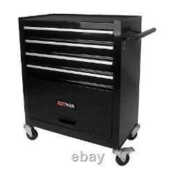 Detachable 4 Drawer Rolling Tool Trolley Tool Box with Large Cabinet Storage