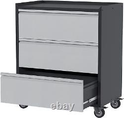 Double Colored Rolling Metal Storage Cabinet Lockable Door with Large Space US