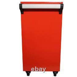 Double Door Rolling Cabinet Garage 3 Layer Convenient Toolbox with Casters& Lock