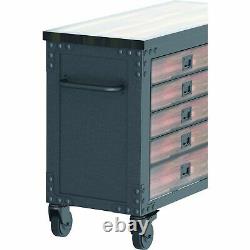Duramax 48 in. 5-Drawers Rolling Tool Chest with Wood Top for Home and Garage