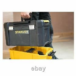 Extra large Tool Box On Wheels Rolling Mobile Essential Rolling Workshop Black