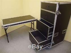 FD-1 Schubladen Transport Case Rack Wagen Box mit Tisch, Transportcase Toolcase