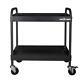 Frontier Utility Tool Cart Heavy-duty Rolling Black Powder Coated Frame 2-tray