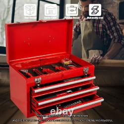 Functional Garage Tool Box & Cabinet with 3 Drawers Rolling Tool Garage Chest