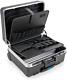 Go Portable Wheeled Rolling Tool Case Box With Pocket Boards, Black