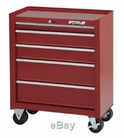 Garage Tool Chest 5 Drawer Rolling Storage Tool Cabinet 500 Lbs Red Finish 26