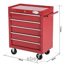 Garage Tool Organizer Rolling Cart Drawers Workshop Storage Trolley Cabinet Red