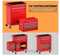 HEAVY DUTY Rolling Steel Tool Chest Box 6 Sliding Drawer Garage Workshop Cabinet