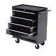 Homcom Five-drawer Black Storage Cabinet Rolling Toolbox Withfour Casters
