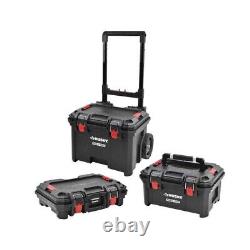 HUSKY Build-Out 22 In. Black Plastic 3-In-1 Tool Box Set