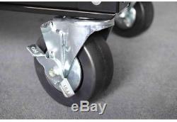 HUSKY Mechanics Tool Cart Box 4 Drawer Storage Rolling Wheels Steel 33 in. Black