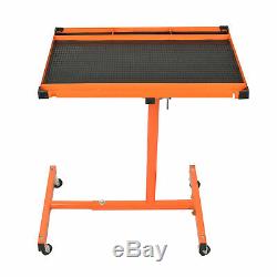 Heavy Duty Adjustable Work Table Bench with Drawer, 200 lbs Rolling Tool Cart