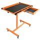 Heavy-duty Adjustable Work Table With Drawer & Wheels Mobile Rolling Tool Table