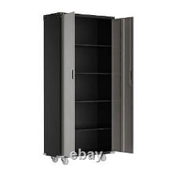 Heavy Duty Garage Rolling Tool Storage Cabinet Shelving Doors Easy to move New