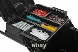 Heavy Tool Box Duty Rolling Storage On Wheels Expanding Lid Storage 57 litres