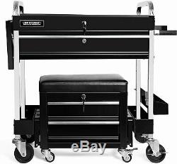 Heritage WC2801S 28 Mechanics Tool Cart with Rolling Tool Seat
