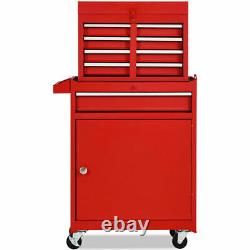 High Capacity 5-Drawers Rolling Tool Chest Storage Cabinet Toolbox Garage Red